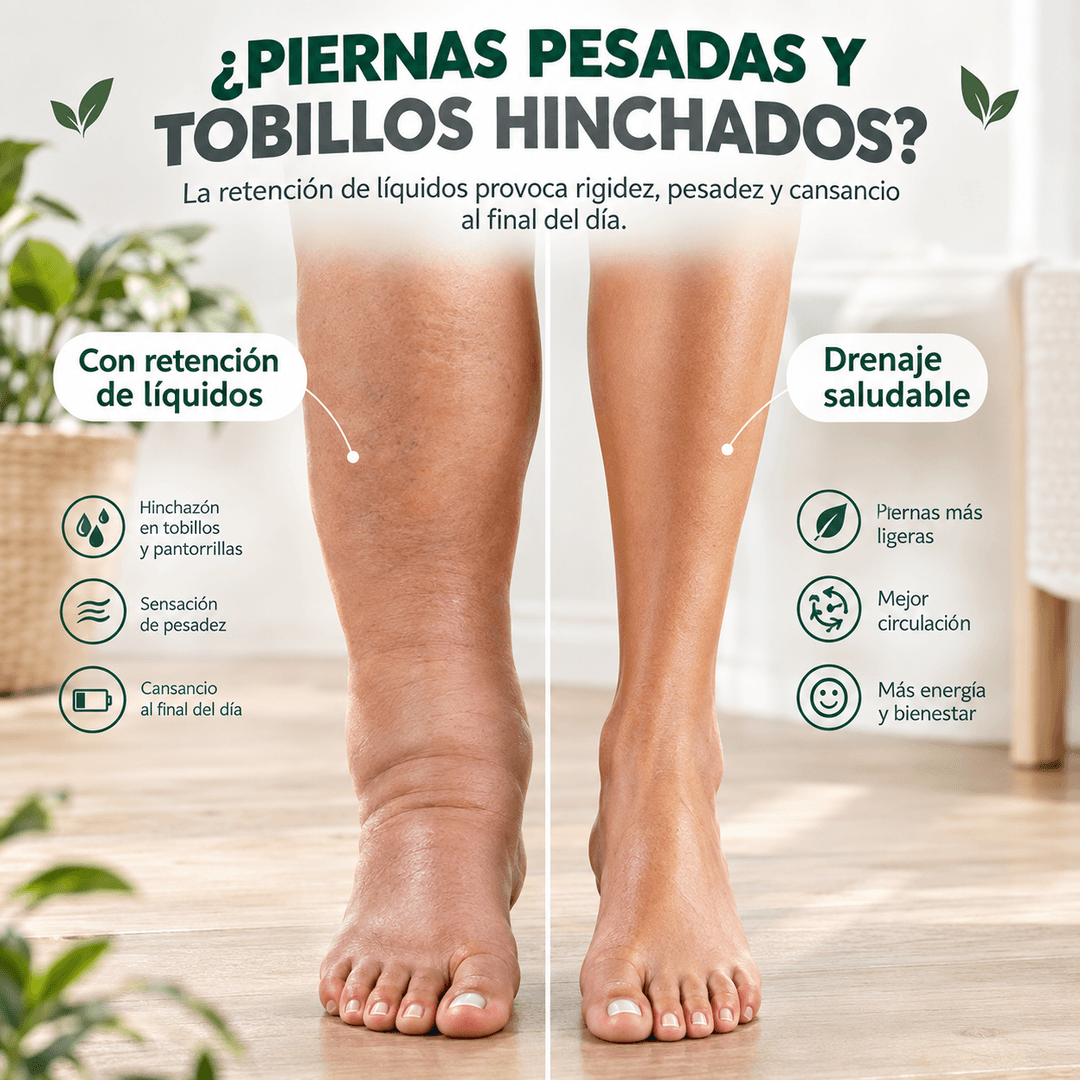 ¿Piernas pesadas y tobillos hinchados? Retención de líquidos frente a drenaje saludable