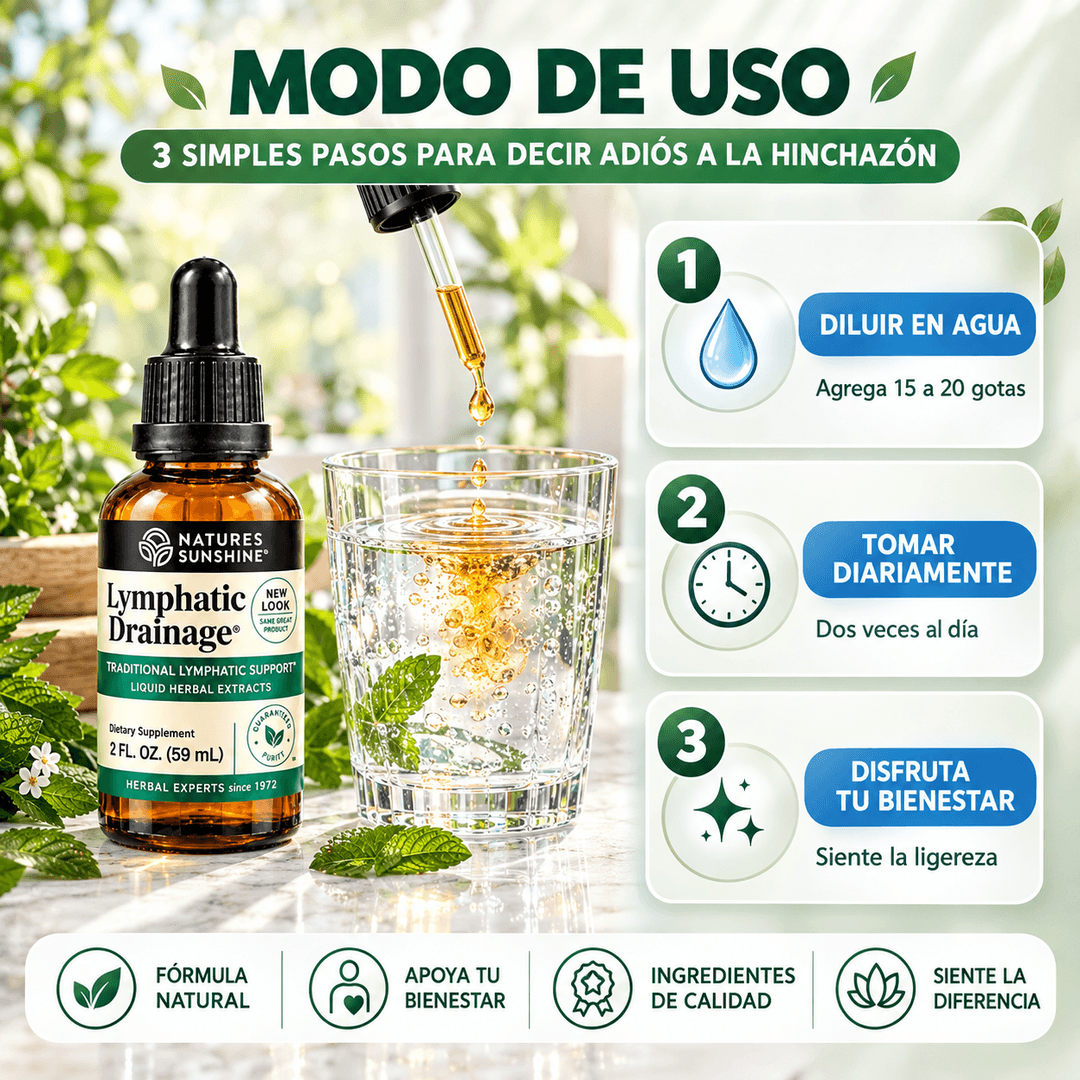 Modo de uso: 3 simples pasos para decir adiós a la hinchazón — diluir en agua, tomar diariamente y disfruta tu bienestar